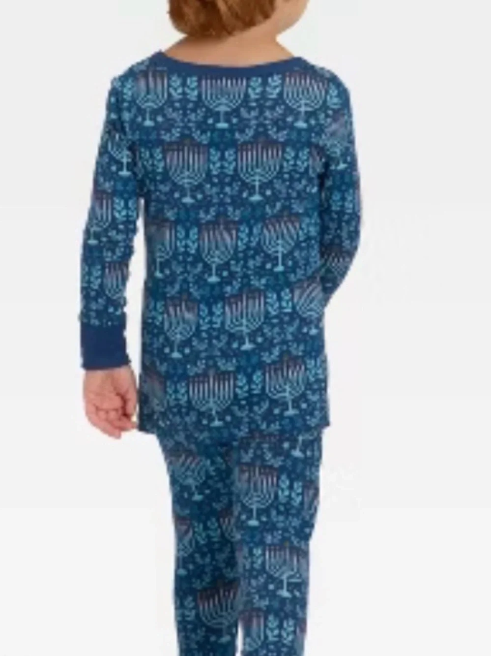 Hanukkah Toddler 2-Piece Pajama Set with Menorah Print